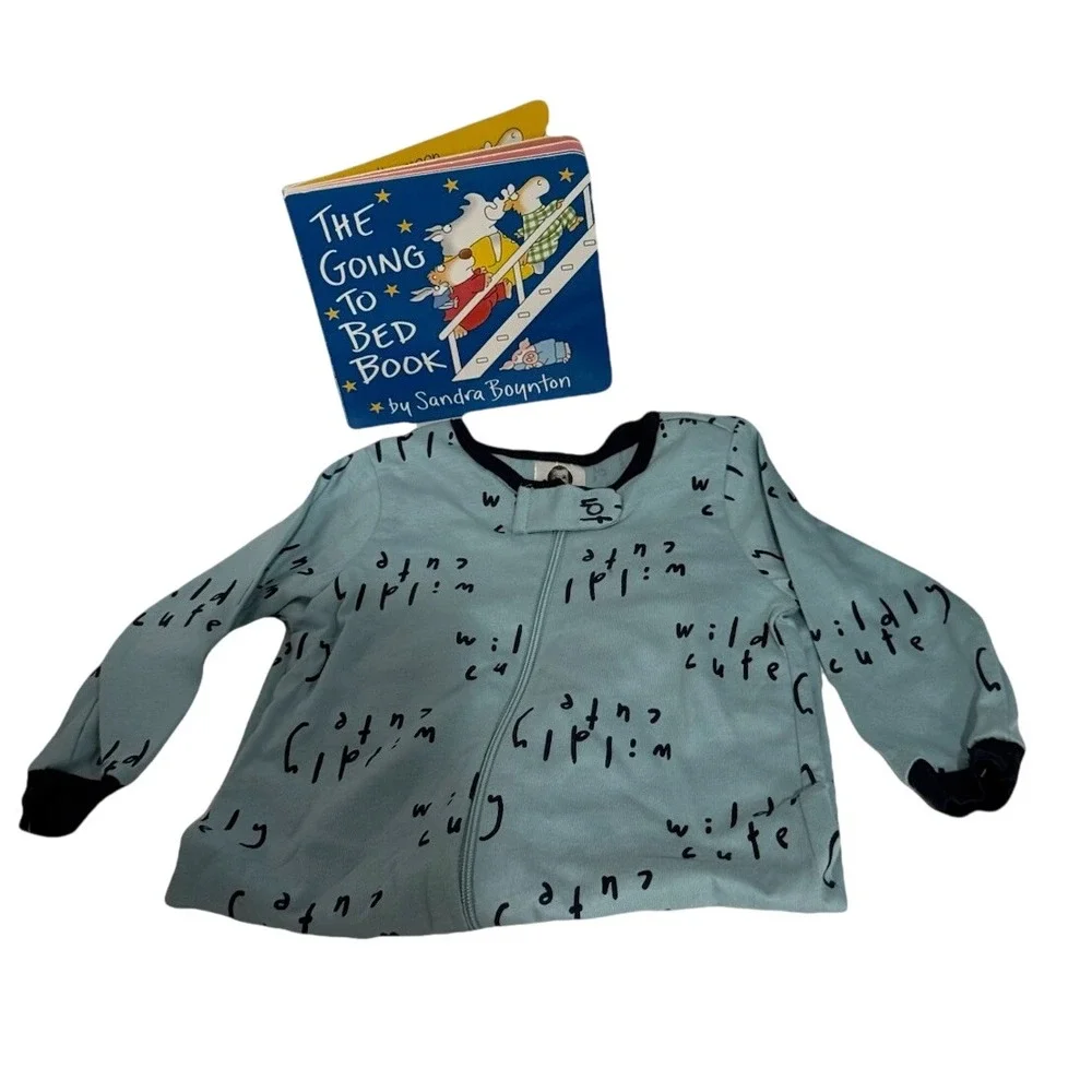 Baby Shower Boy Gift Box The Going To Bed Book, Pajama's 3M‎ Blue Muslin Blanket